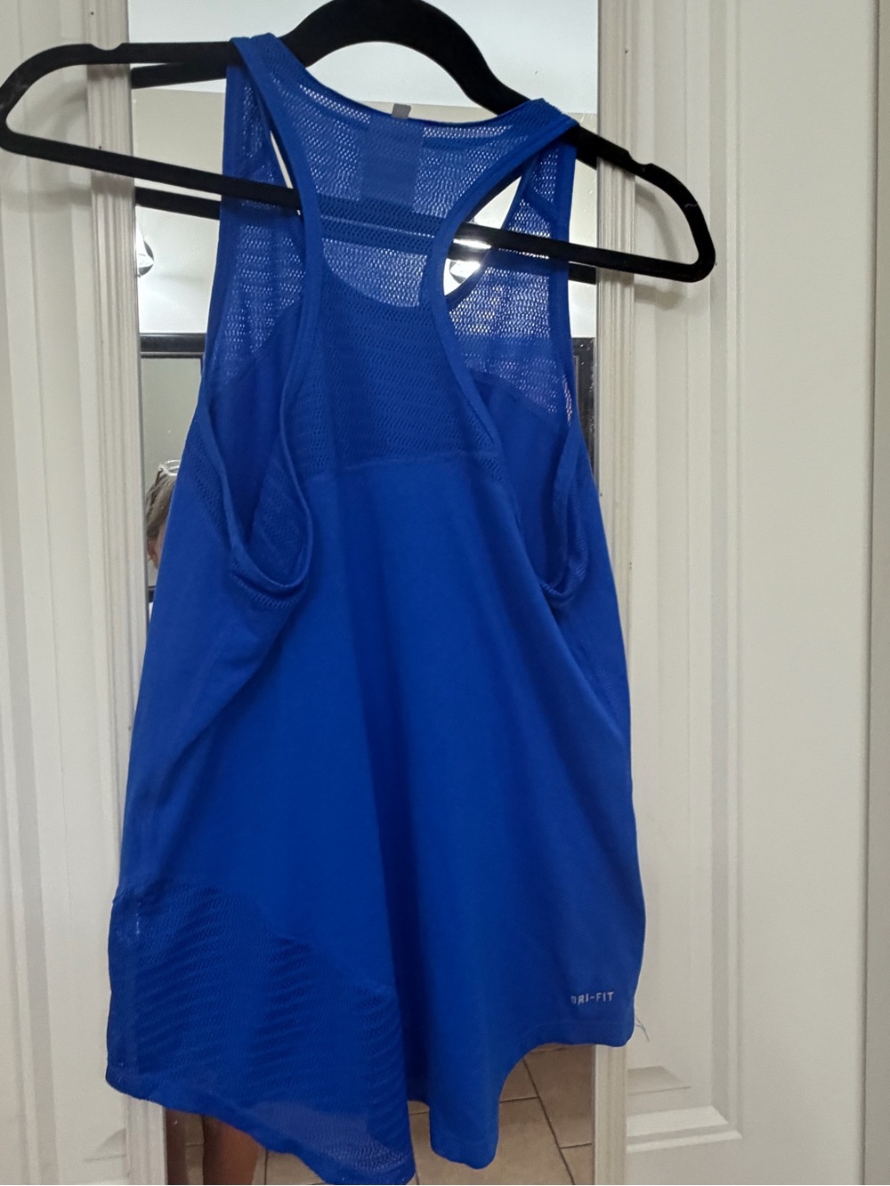 Nike Black Short-Sleeve Top with Royal Blue Mesh Tank - Picture 4 of 7